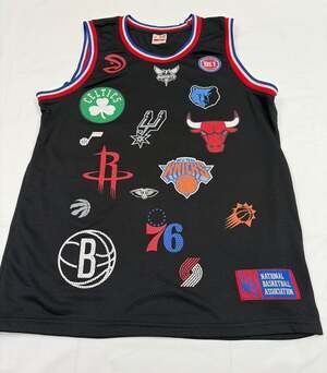 Ultra Game NBA All Teams Multi-Logo Mesh Basketball Jersey Size Medium